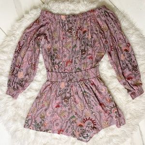 Free People Dusty Rose Floral Romper